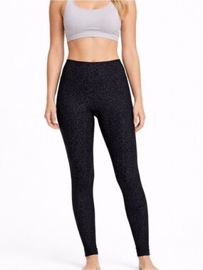 SWEATY BETTY | Black Leopard Print All Day Full Length Leggings Women’s Size S